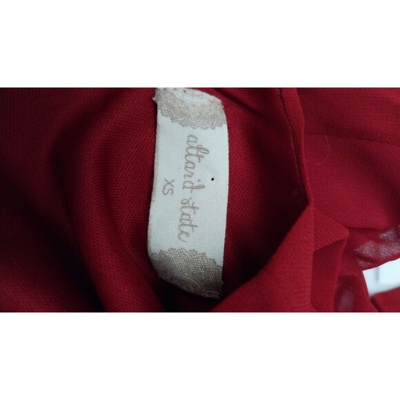 New Altar'd State Long Sleeve Lined Dress Sz XS Burgundy - Picture 5 of 9